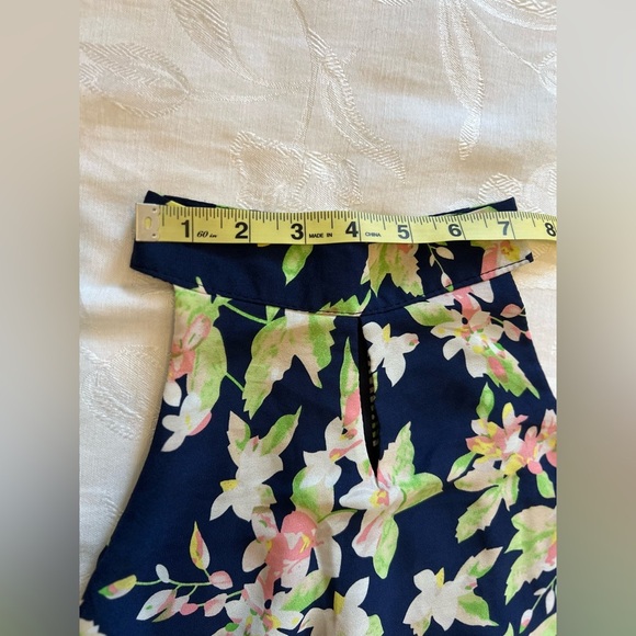 Womens Maxi Dress Floral Blue Blouson Chiffon Flowy Whimsical Spring Flounce - Picture 16 of 16